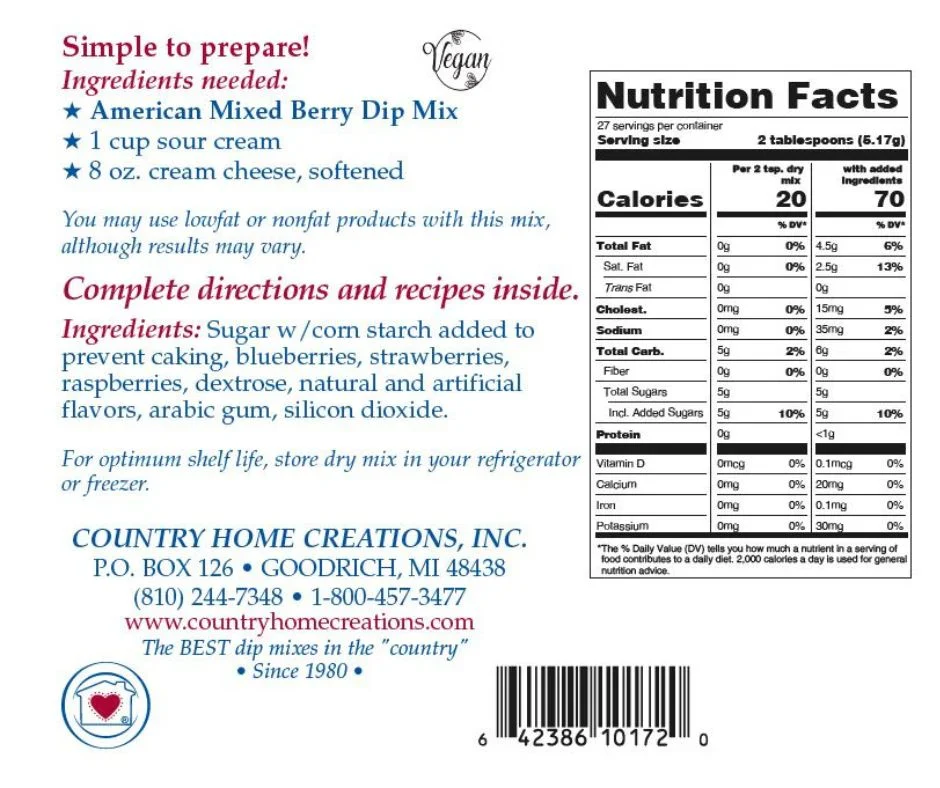 American Mixed Berry Dip Mix - Image 3
