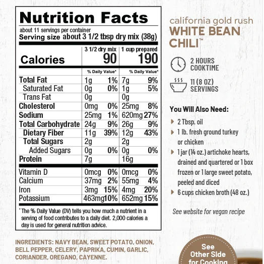 California Gold Rush White Bean Chili Mix - Image 3