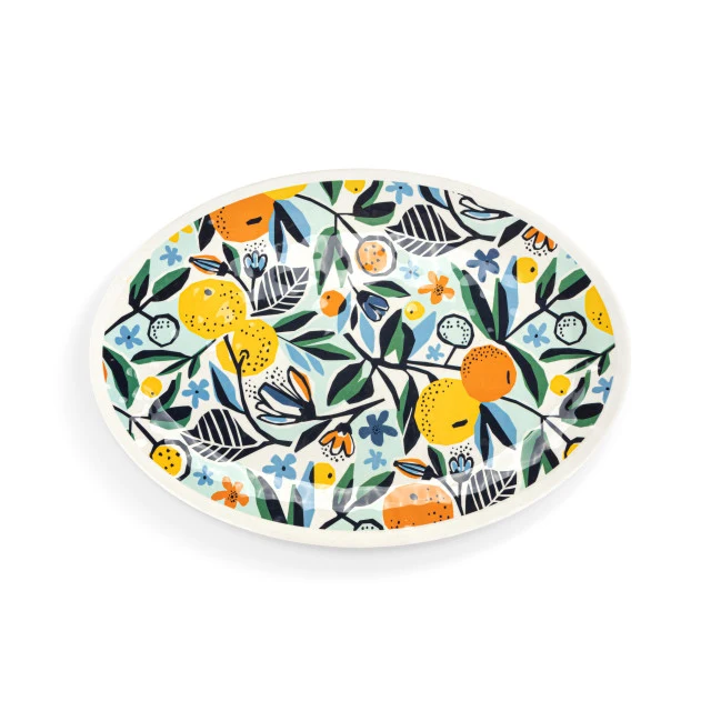 Citrus Blooms Oval Platter