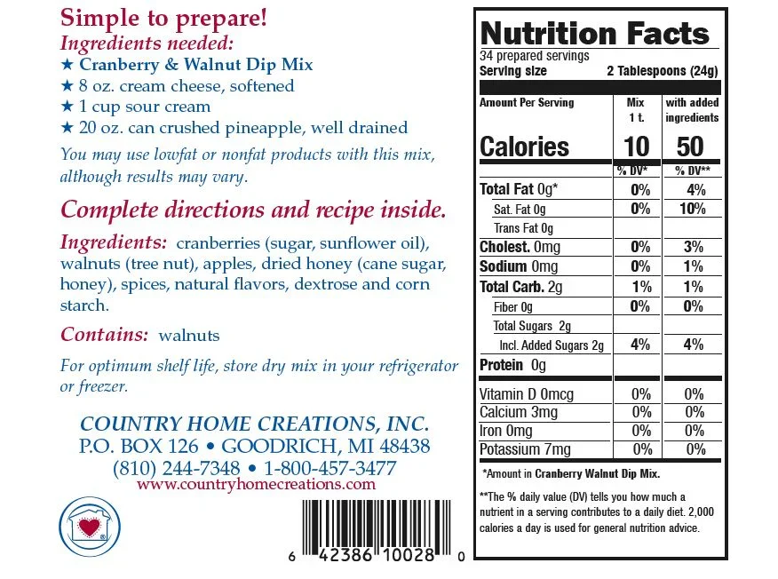 Cranberry Walnut Dip Mix - Image 3