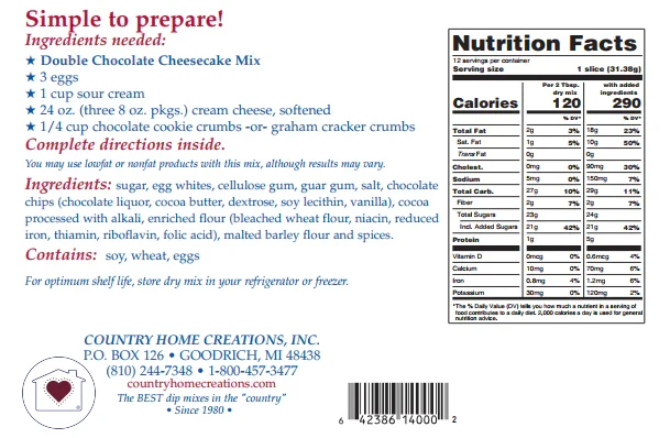 Double Chocolate Cheesecake Mix - Image 3