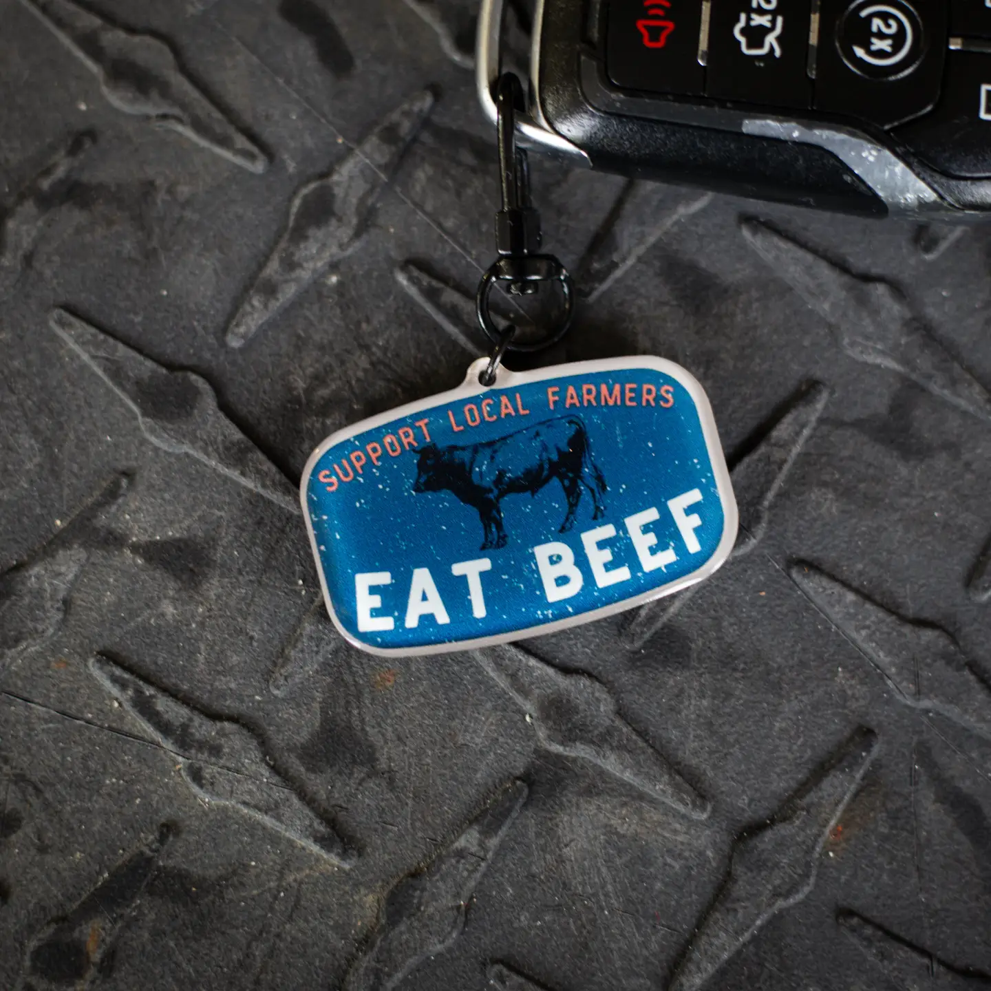 Eat Beef Keychain