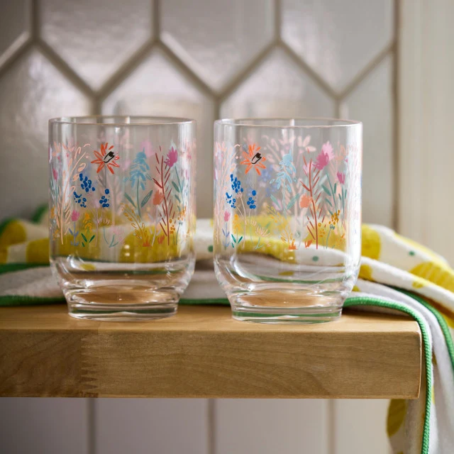 Field of Flowers Glass Set