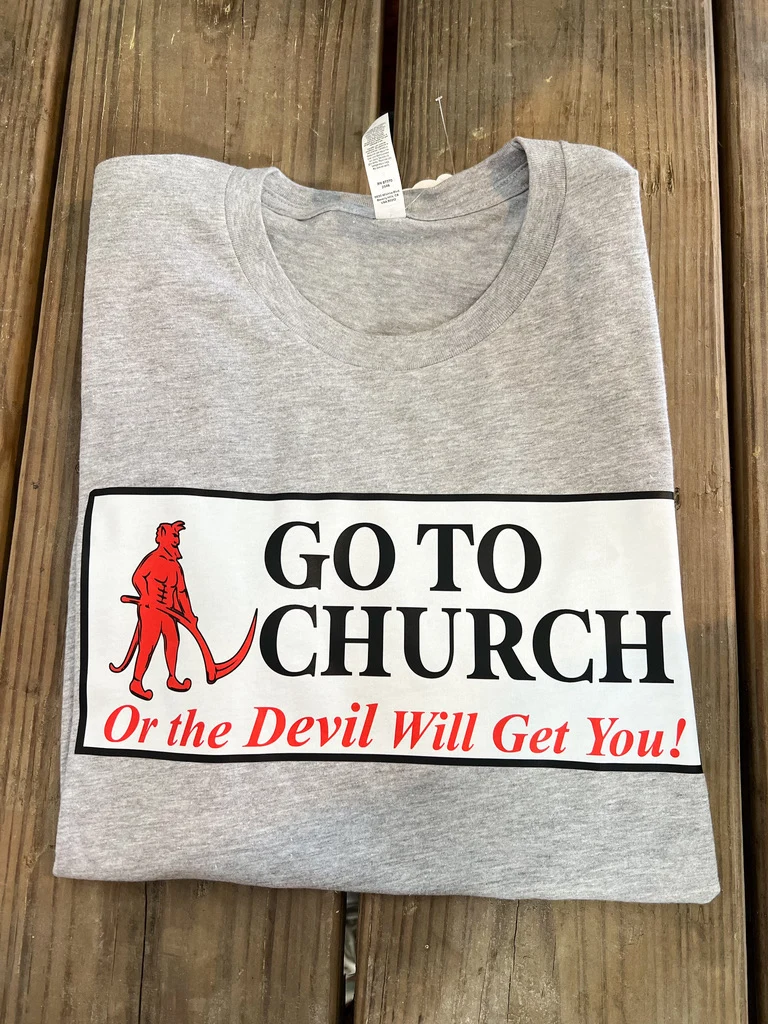 Go To Church Tee | Gray