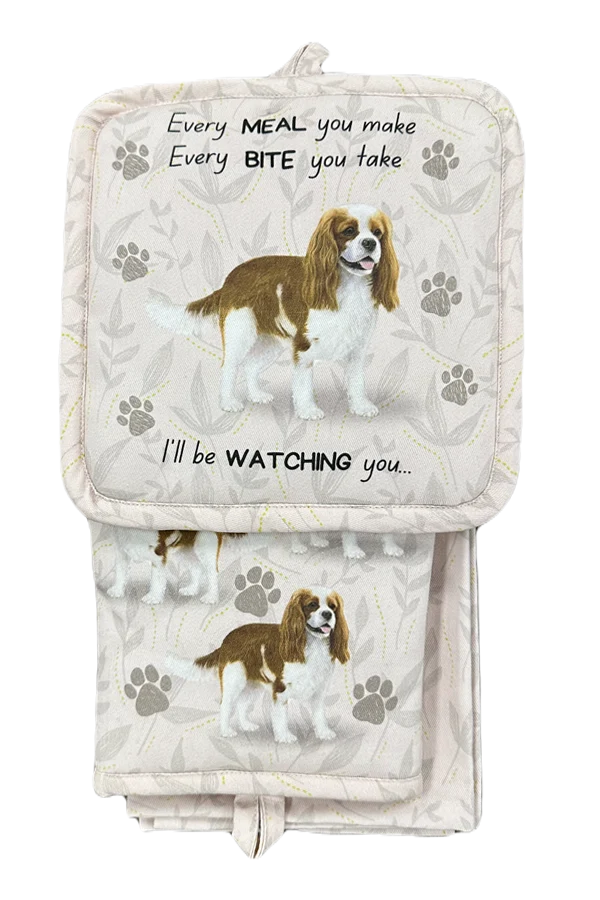 King Charles Cavalier Oven Mitt Set