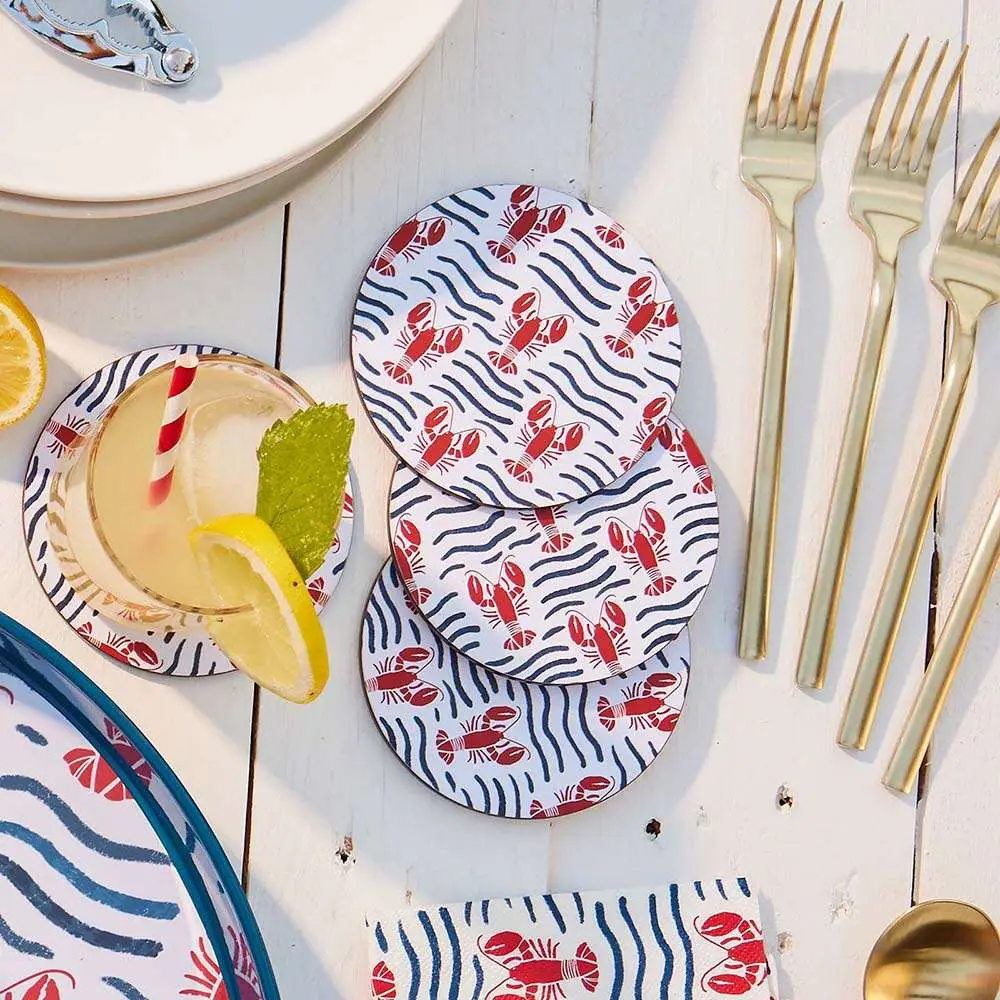 Lobster Waves Coasters