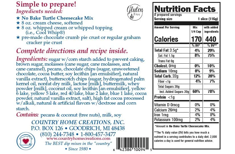 No Bake Turtle Cheesecake Mix - Image 3
