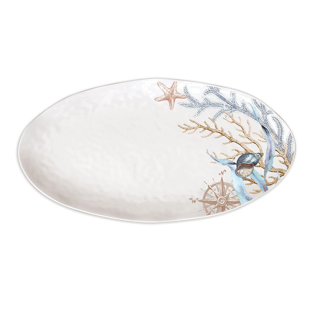 Ocean Tide Oval Tray
