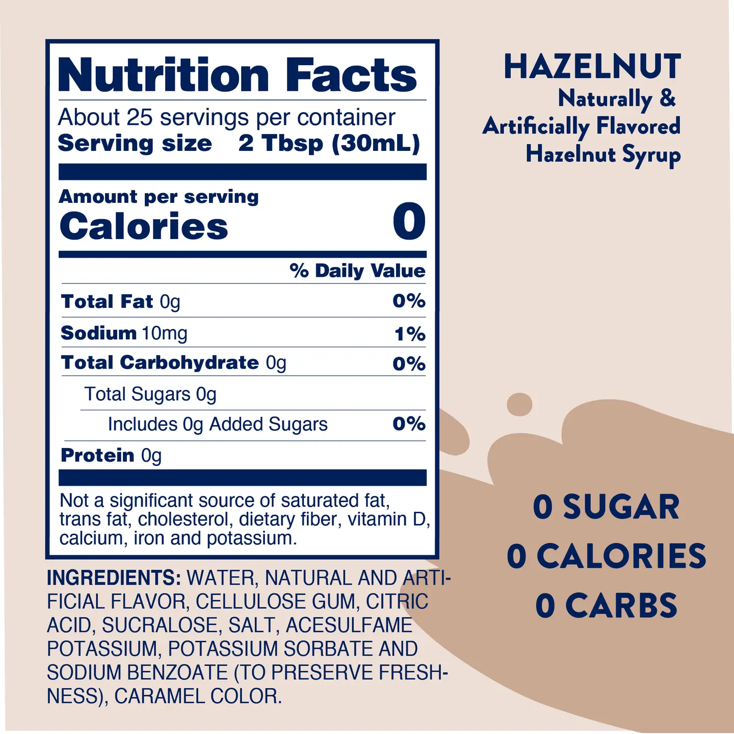 Sugar Free Hazelnut Syrup - Image 3