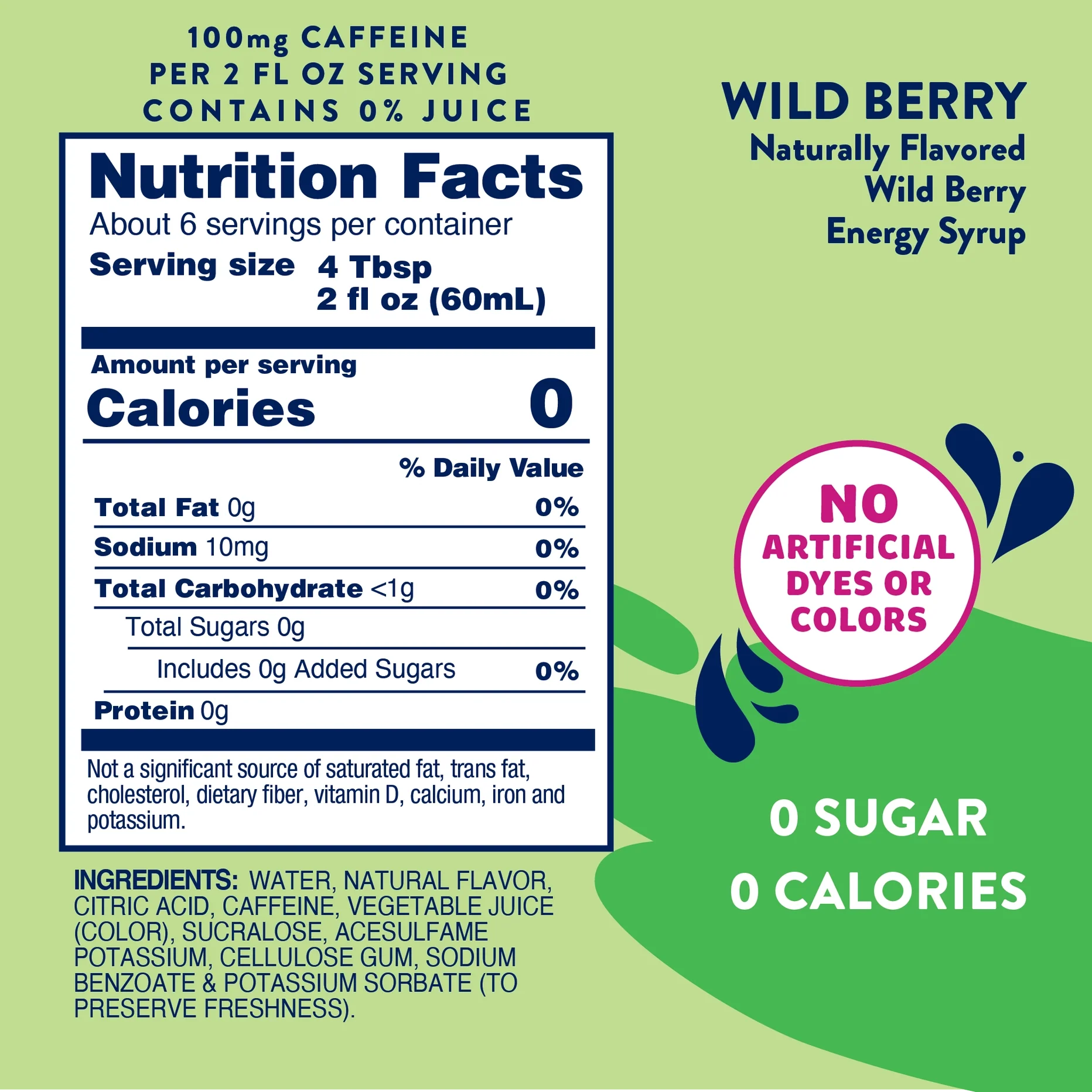 Sugar Free Wild Berry Energy Syrup - Image 3
