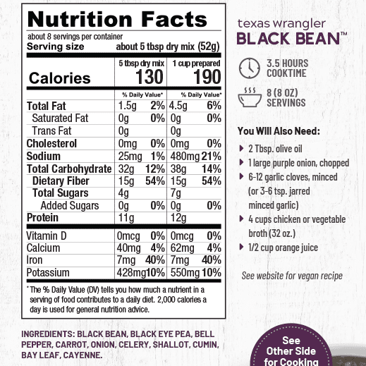 Texas Wrangler Black Bean Soup Mix - Image 3
